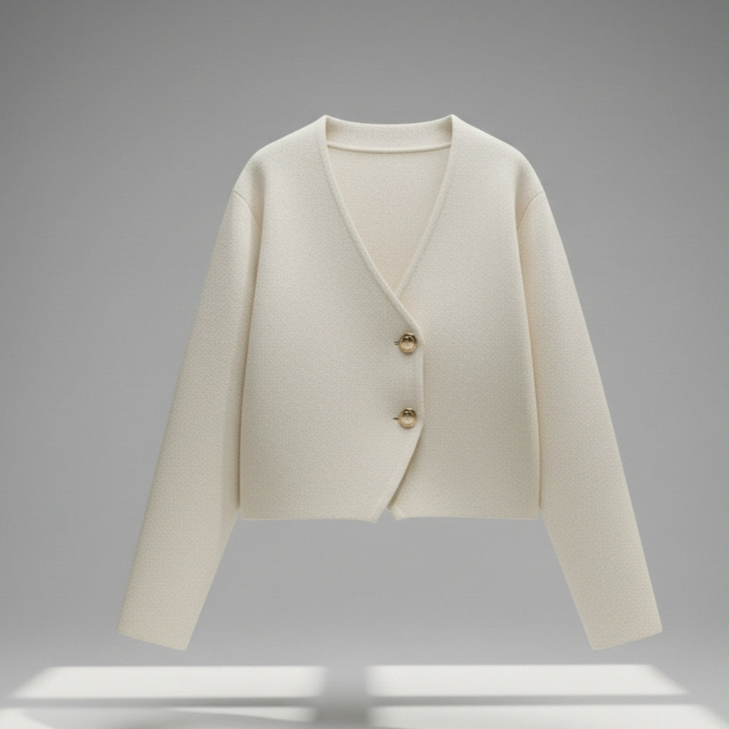 CLAIRE™ | Cardigan Asymétrique Élégant à Boutons