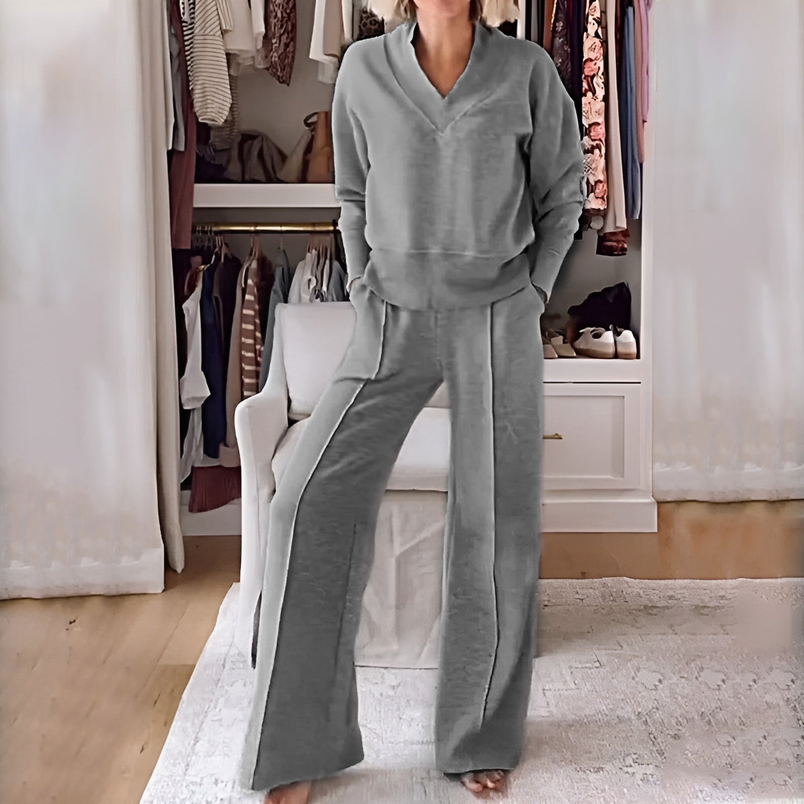 ALLIA – Ensemble Détente à Pantalon Large