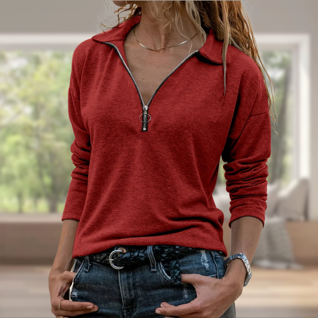 SHEENA | Haut avec détail zippé