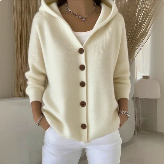 Florence™ | Cardigan Douillet à Capuche – Élégance & Confort au Quotidien