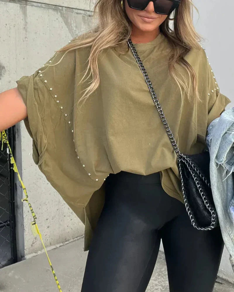 BELLA | T-shirt oversize à clavettes