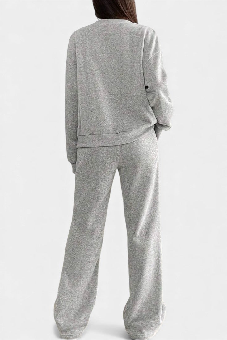 Vellina Ensemble Décontracté Veste Cardigan & Pantalon Large