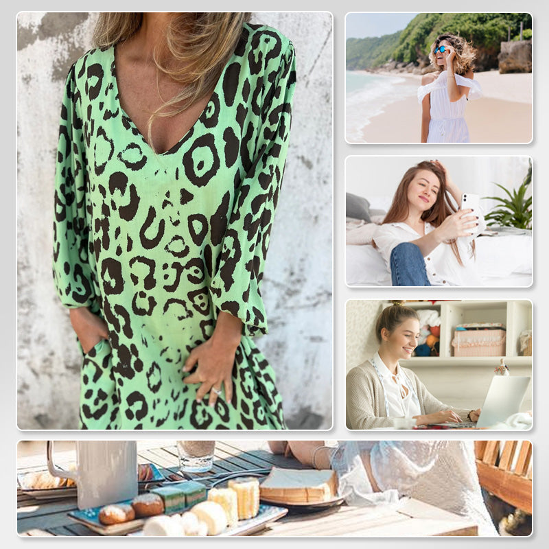 JOLY | Robe fluide avec décolleté en V et poches.