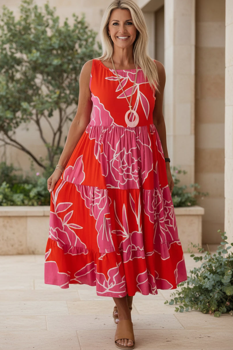 JINDI - STYLISH FLORAL PRINT DRESS