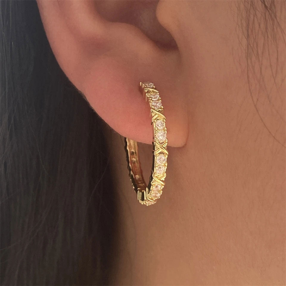 Aurelisse | Zirconia Cross Earrings