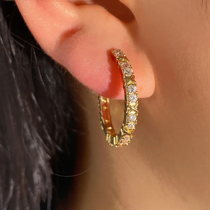 Aurelisse | Zirconia Cross Earrings