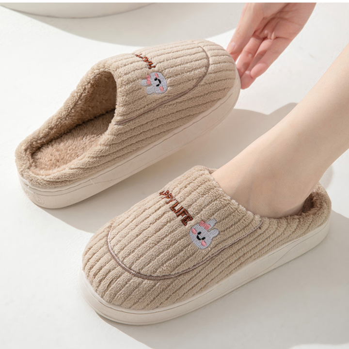DAMINI™ - Chaussons en Peluche Douillets Antidérapants pour Intérieur