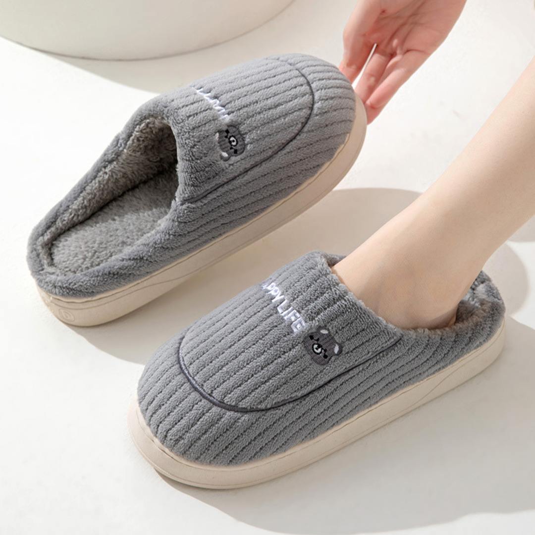 DAMINI™ - Chaussons en Peluche Douillets Antidérapants pour Intérieur