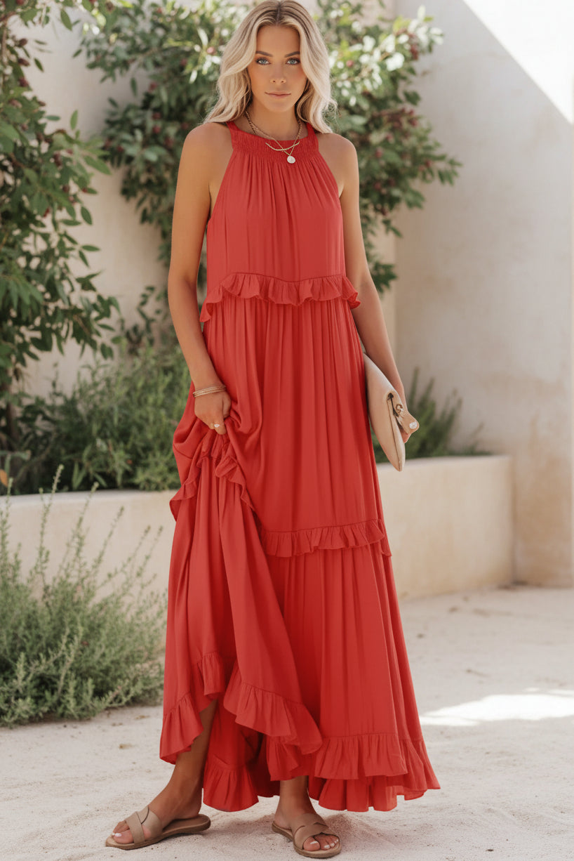 GAIA - RUFFLE MAXI DRESS