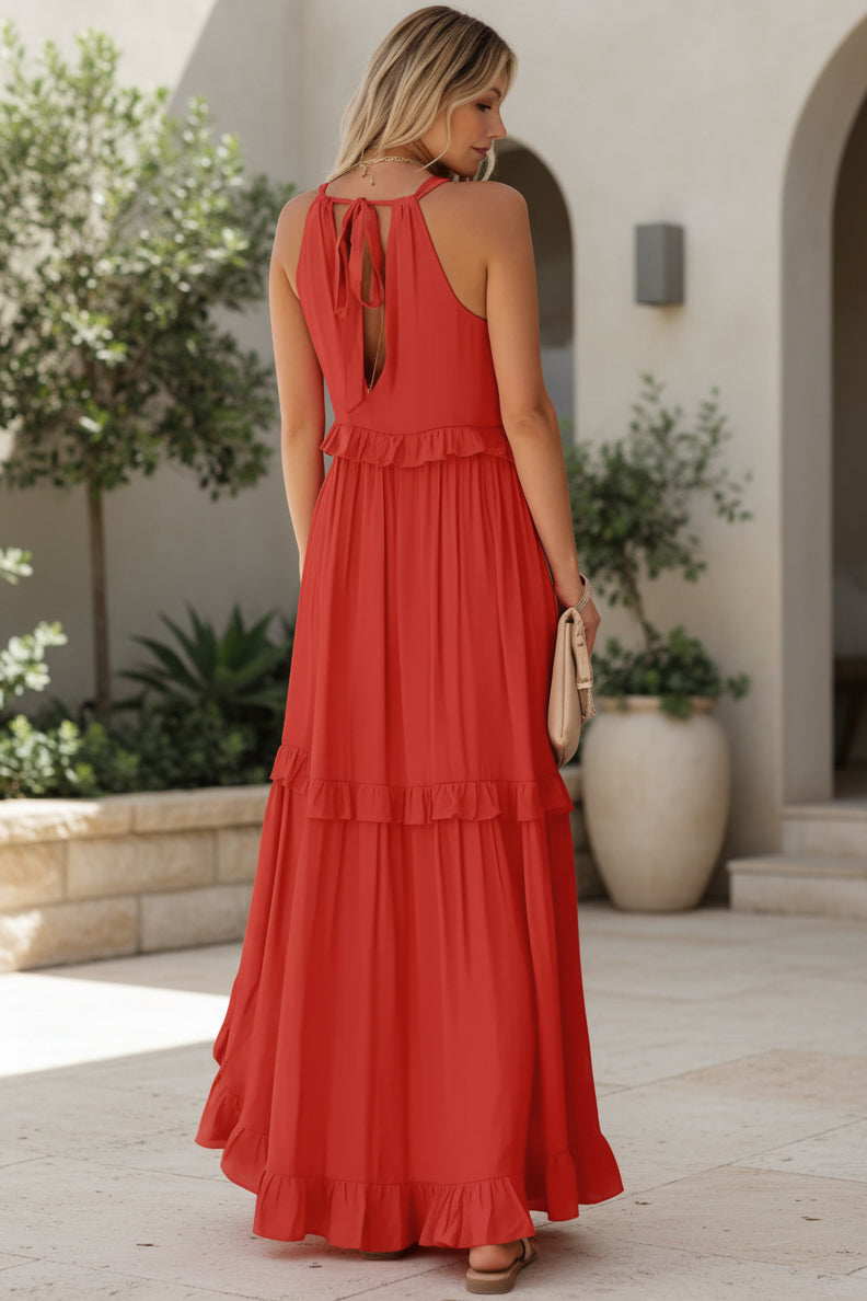 GAIA - RUFFLE MAXI DRESS