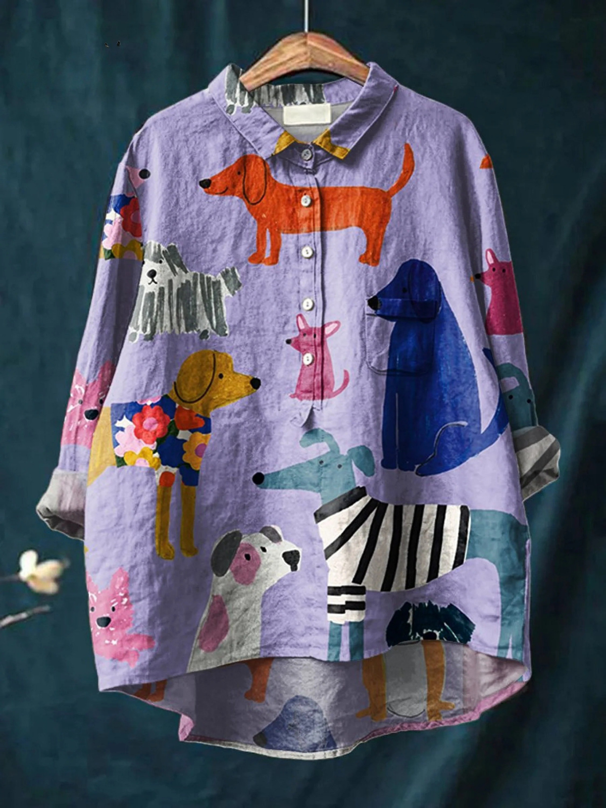 Coralie | Women's Art Print Casual  Shirt