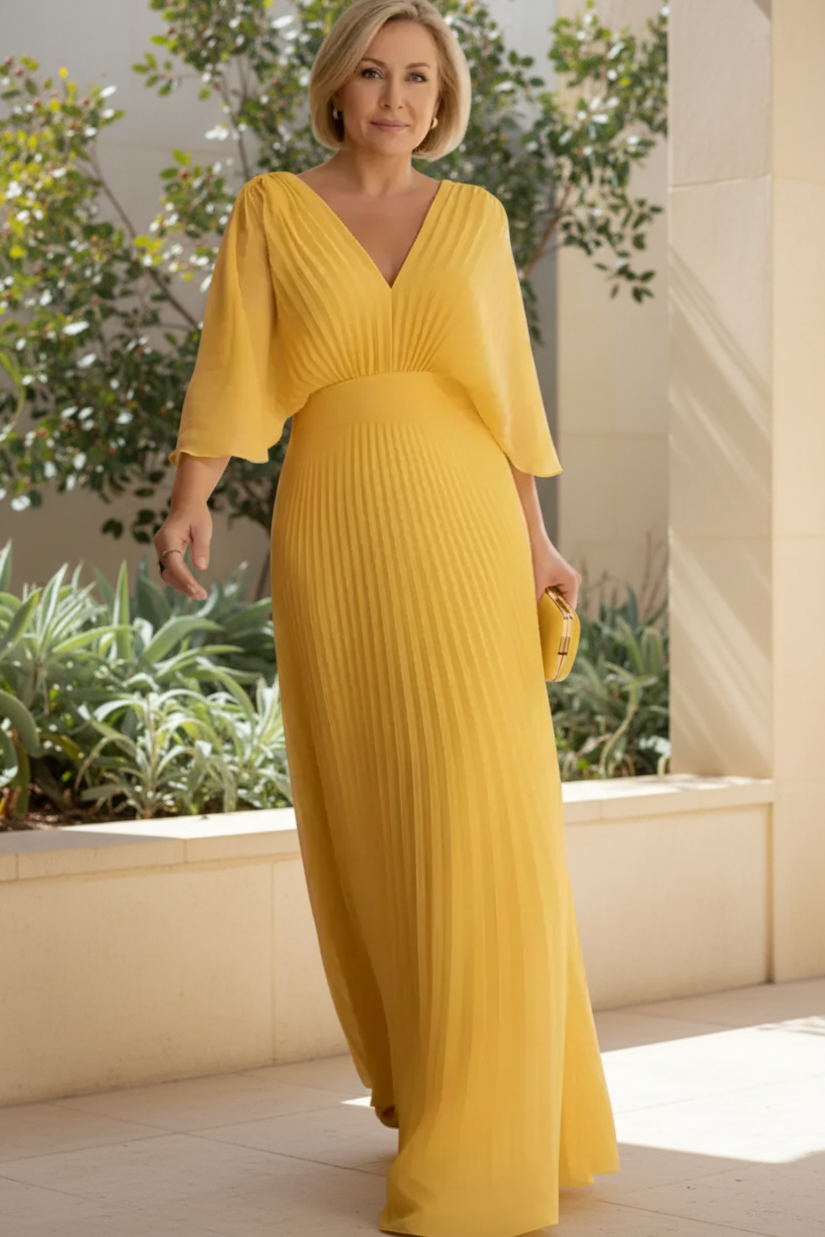 ZANA - PLEATED EVENING GOWN