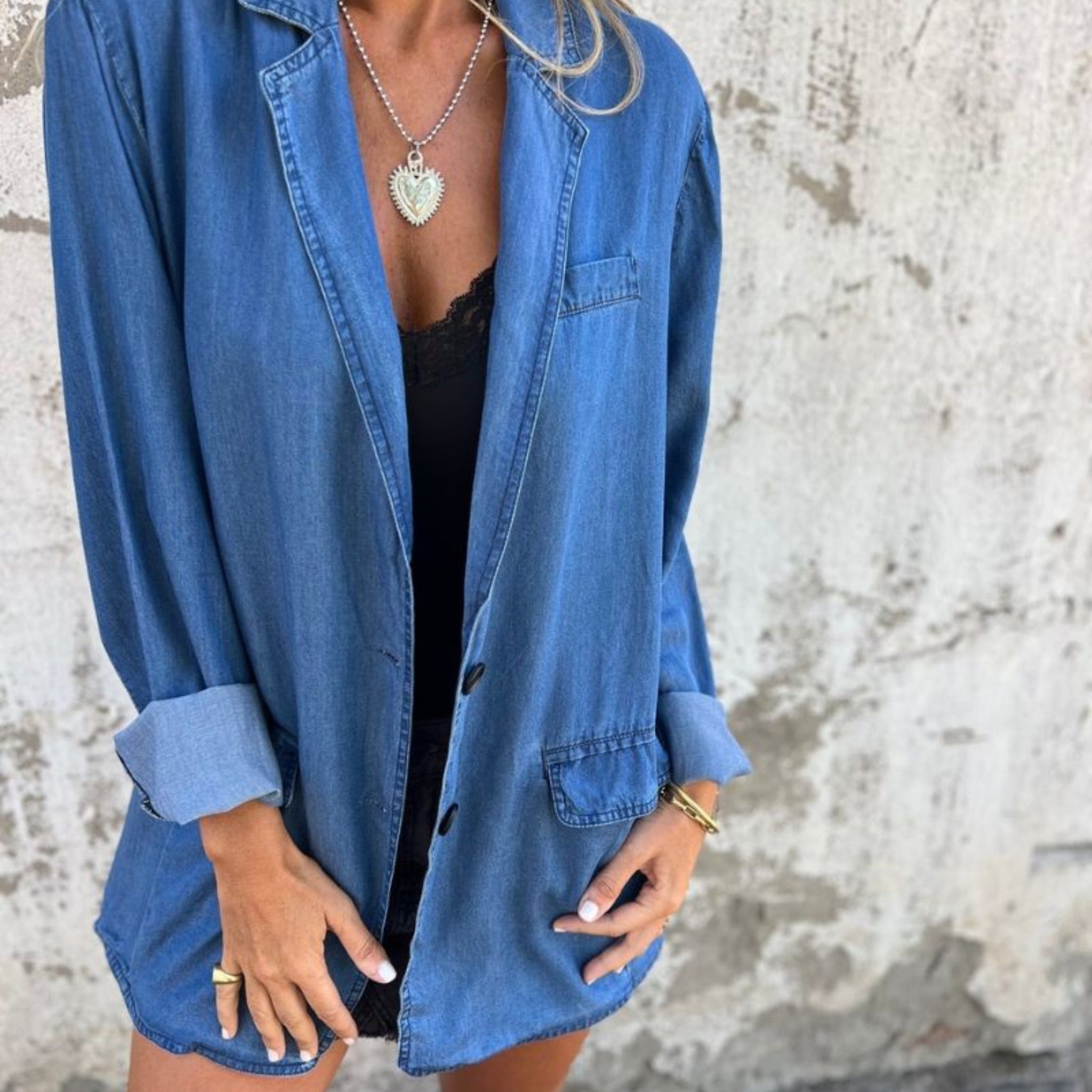 MIREIA | Blazer en denim décontracté