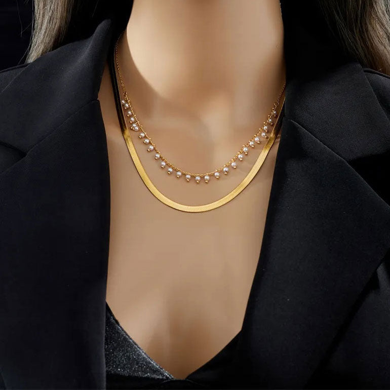 Marizanne | Luxe Snake Choker & Pearl Jewelry Set