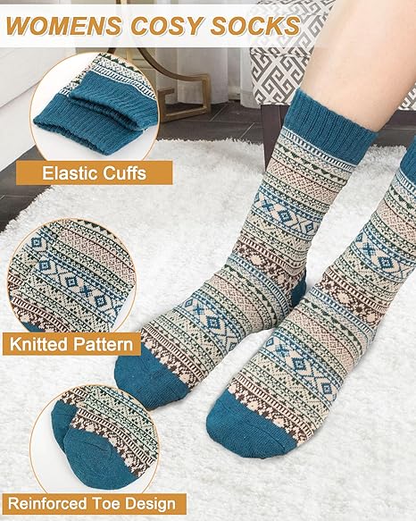 Chaussettes en Laine Thermiques (Pack de 5)