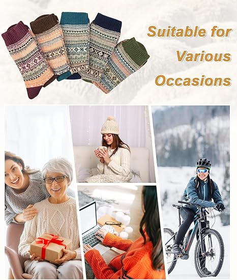 Chaussettes en Laine Thermiques (Pack de 5)