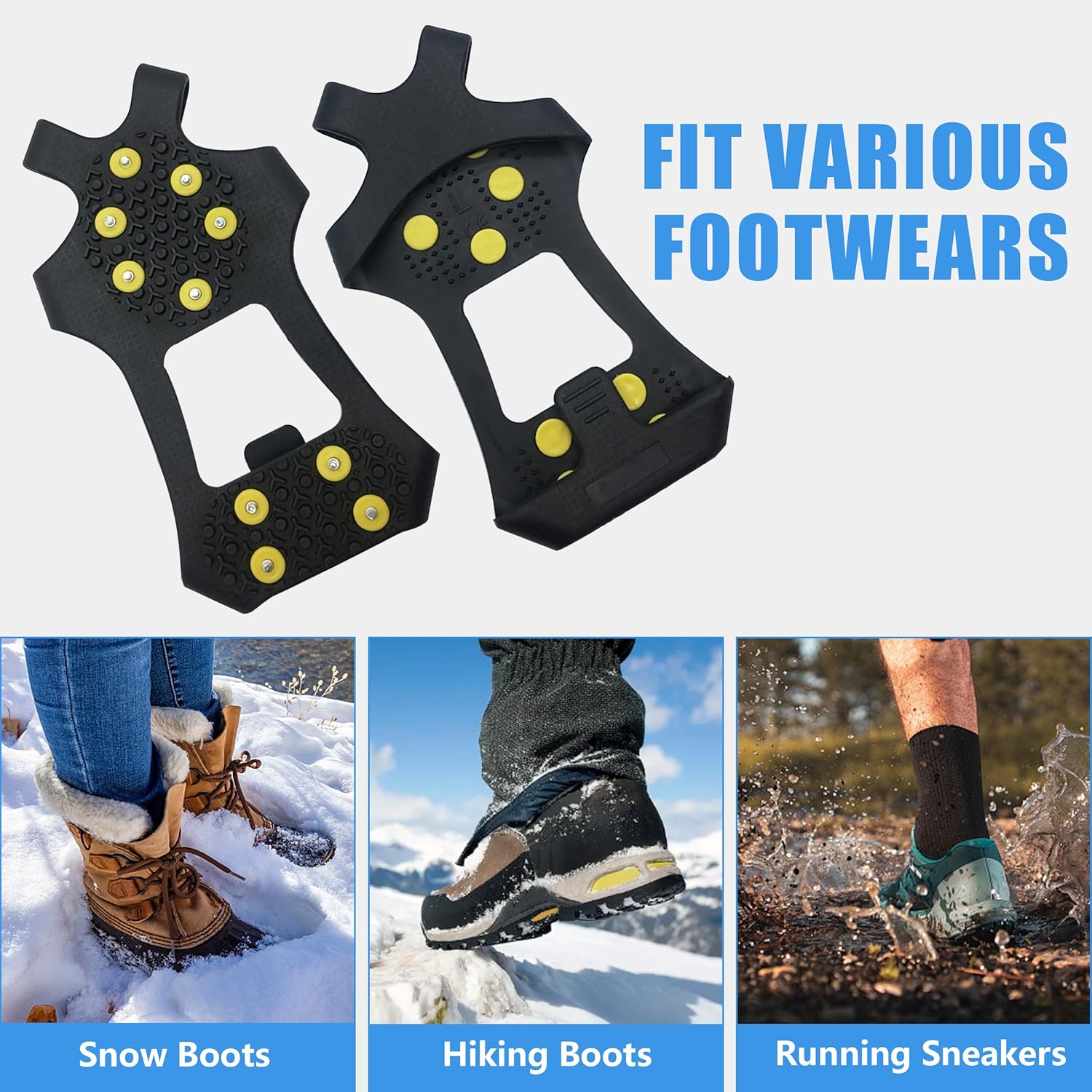 Crampons Antidérapants pour Chaussures et Bottes