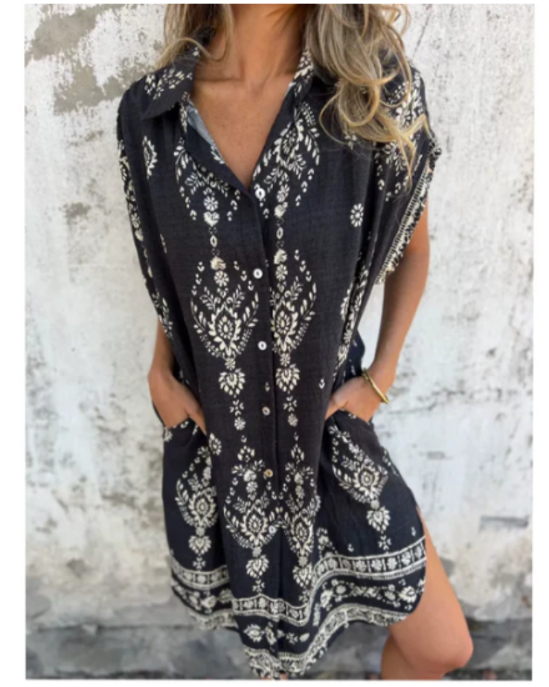 ORONE | Robe imprimée coupe lâche