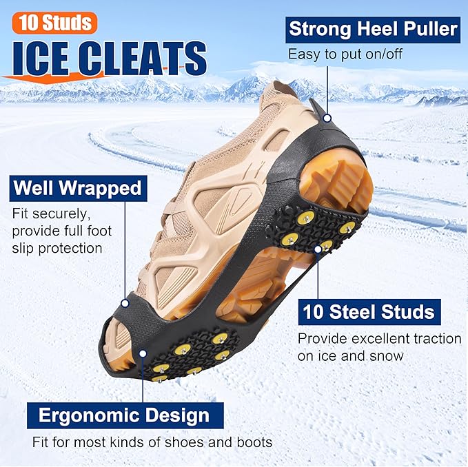 Crampons Antidérapants pour Chaussures et Bottes
