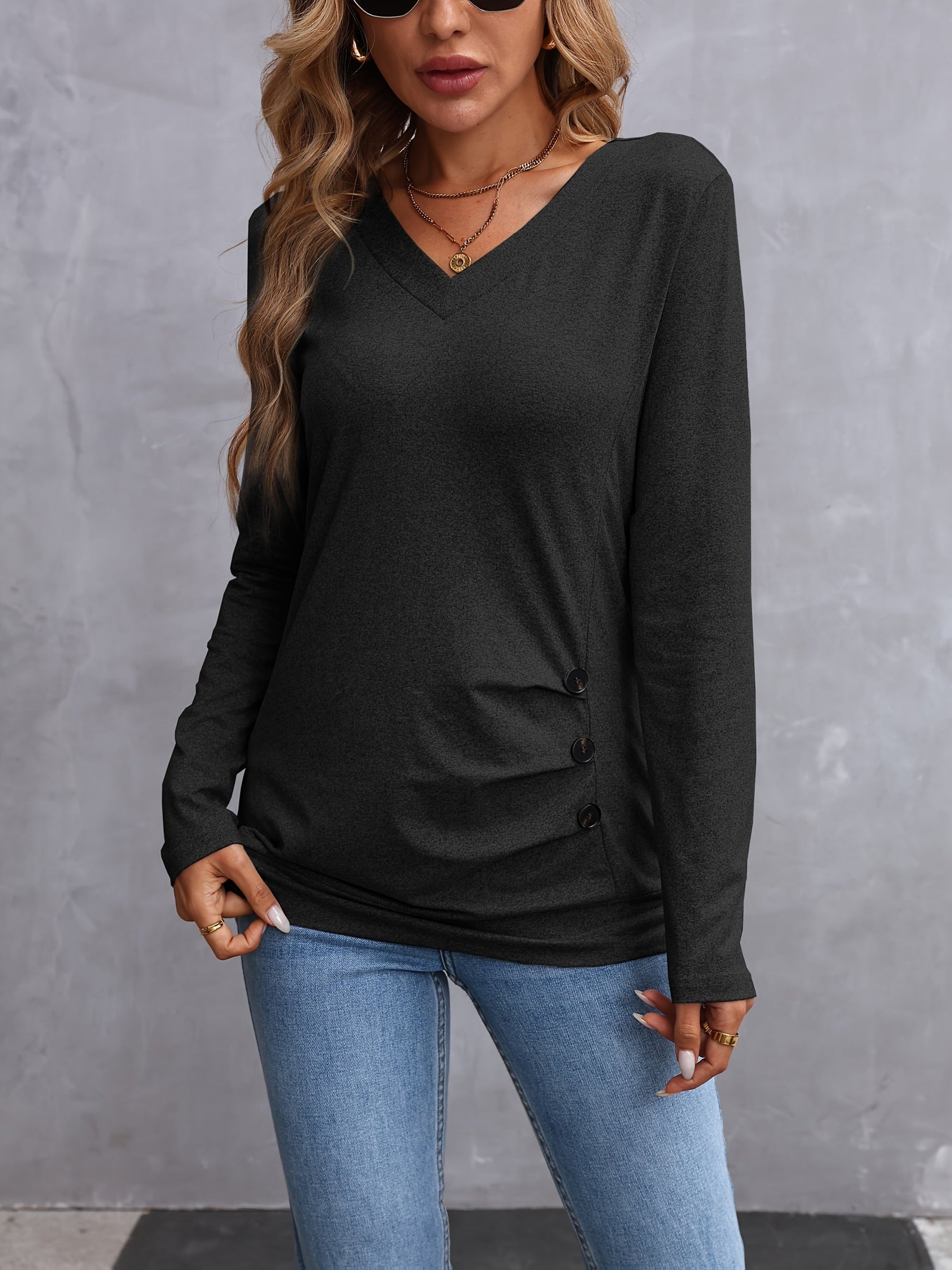 Louisa™ | T-shirt élégant à manches longues