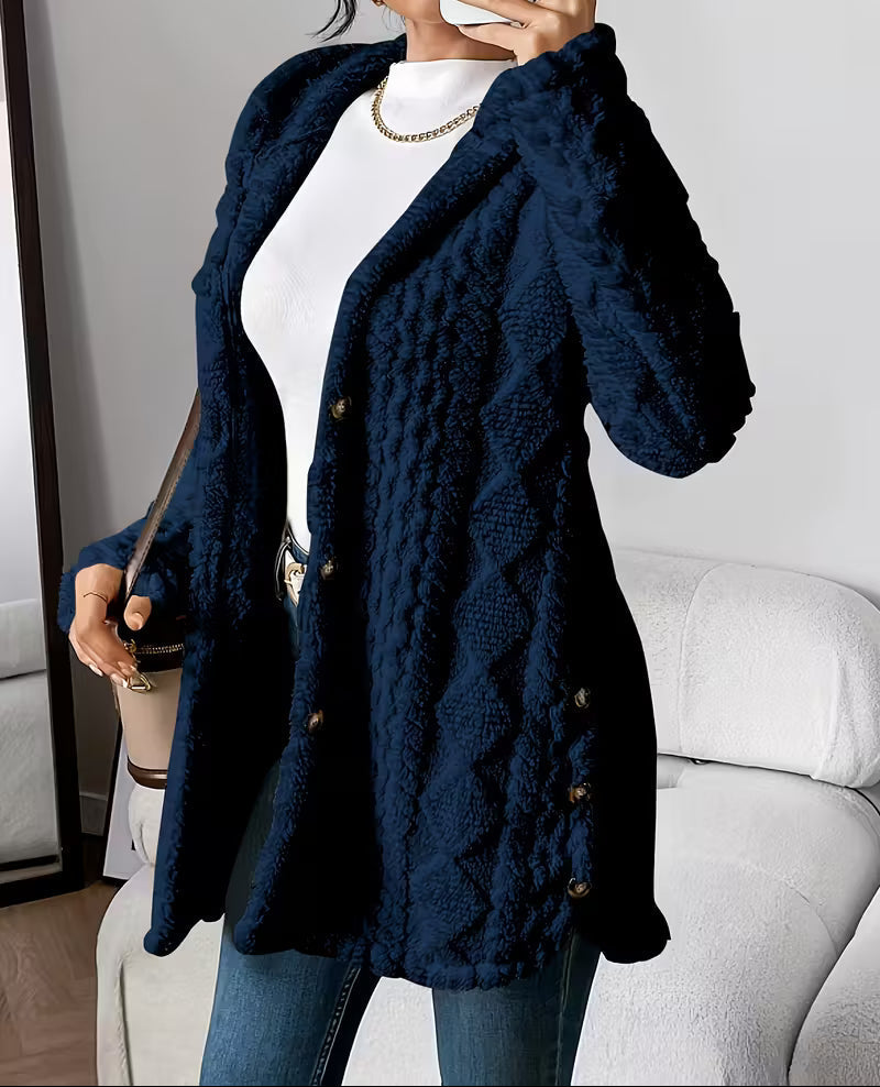 BRIGITTE™ | Cardigan-Manteau en Polaire à Capuche