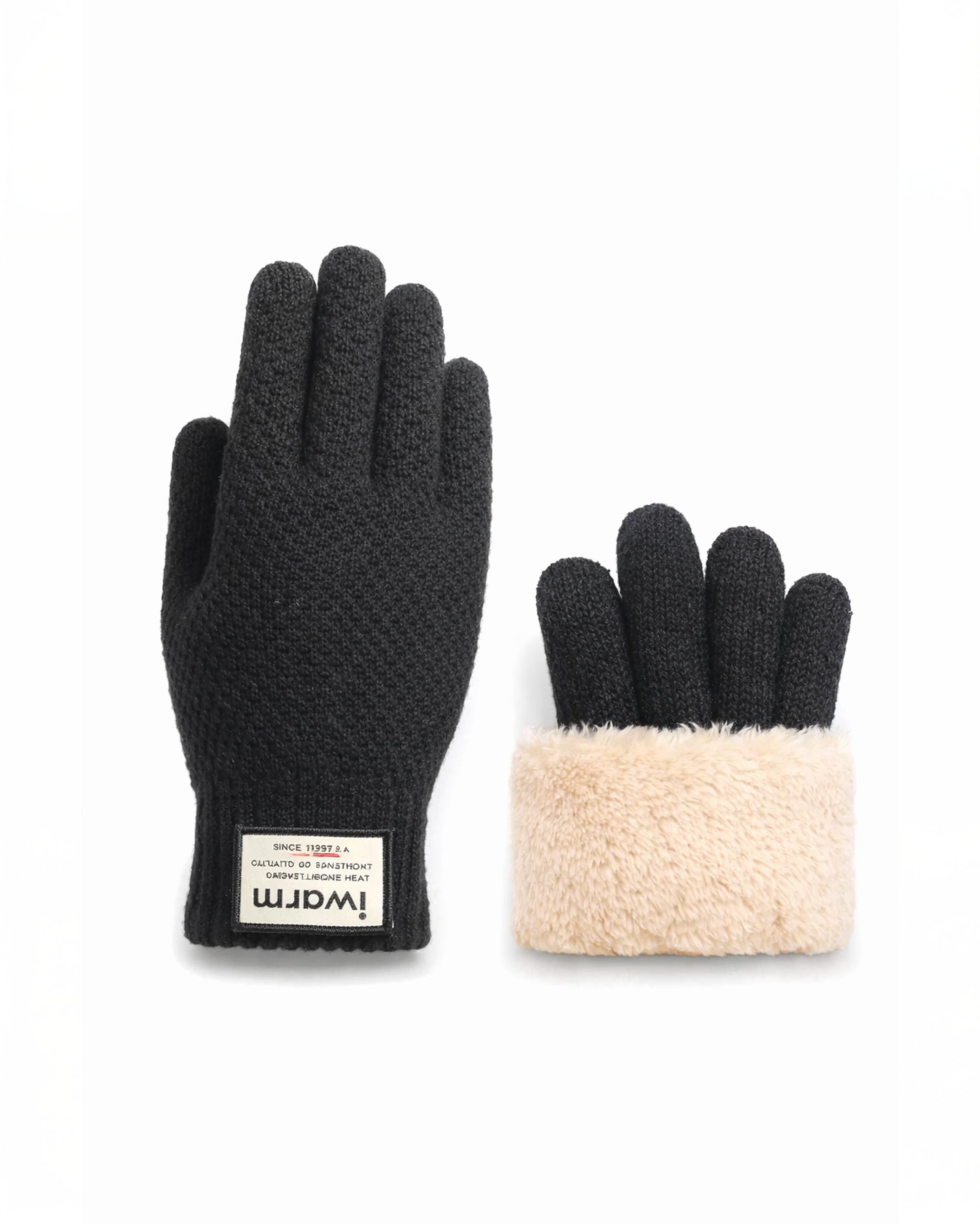 Gants en Laine Thermique – Doublés en Fleece, Doigts Tactiles