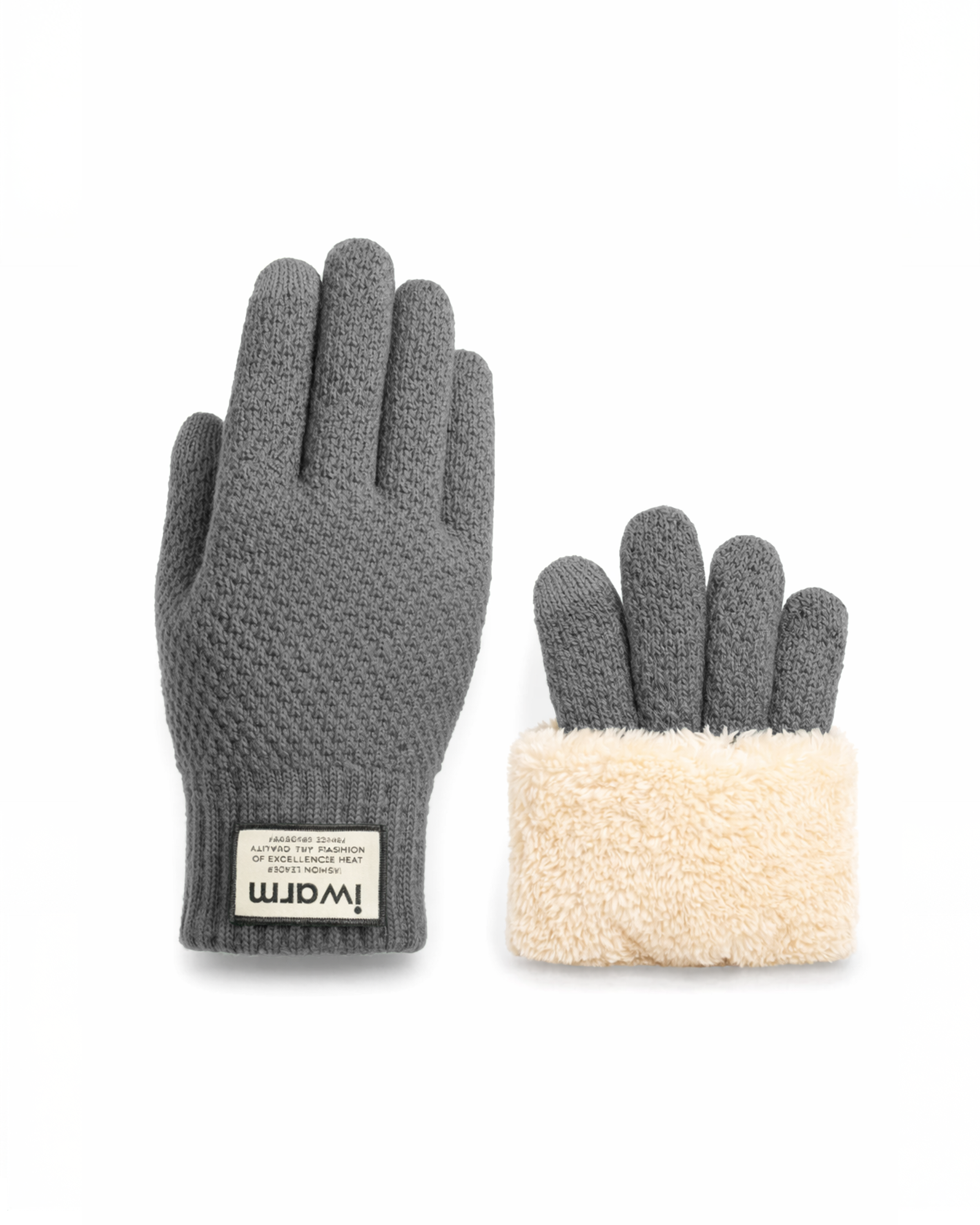 Gants en Laine Thermique – Doublés en Fleece, Doigts Tactiles