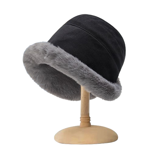 Eira™ | Chapeau cloche en velours côtelé avec bord en fausse fourrure