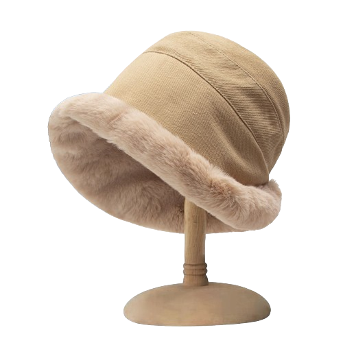 Eira™ | Chapeau cloche en velours côtelé avec bord en fausse fourrure