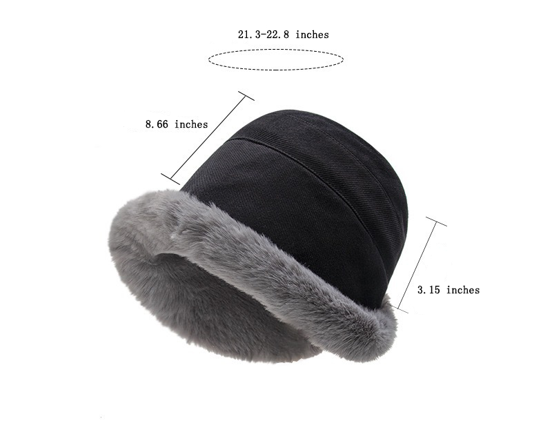 Eira™ | Chapeau cloche en velours côtelé avec bord en fausse fourrure