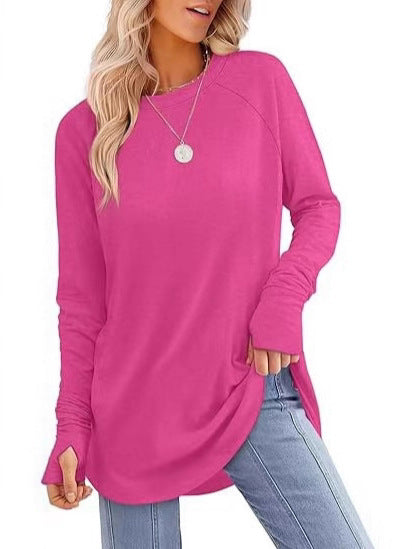 Filippa™ | Haut à manches longues raglan avec ourlet incurvé