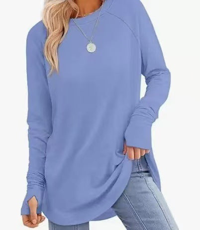 Filippa™ | Haut à manches longues raglan avec ourlet incurvé