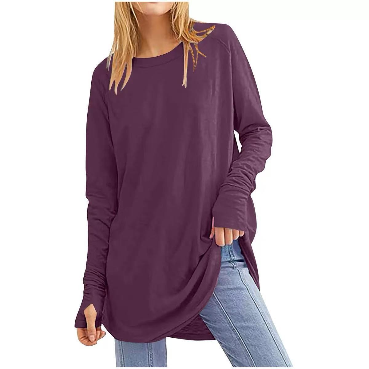 Filippa™ | Haut à manches longues raglan avec ourlet incurvé