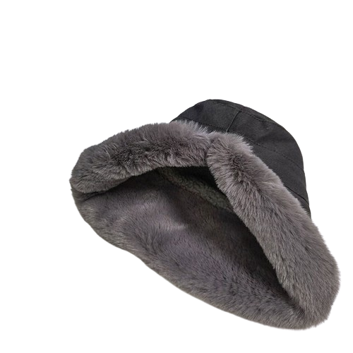 Eira™ | Chapeau cloche en velours côtelé avec bord en fausse fourrure