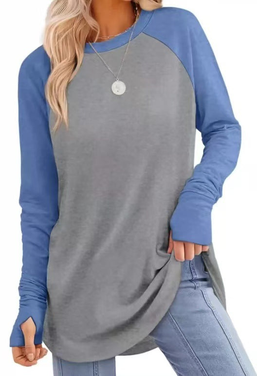 Filippa™ | Haut à manches longues raglan avec ourlet incurvé