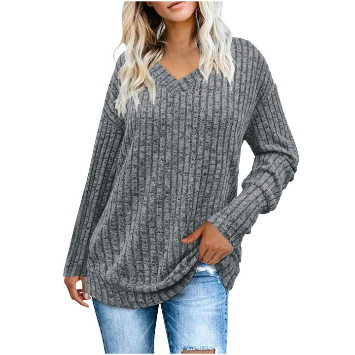 EVELYN™ – Pull en maille légère oversize à col V pour femme