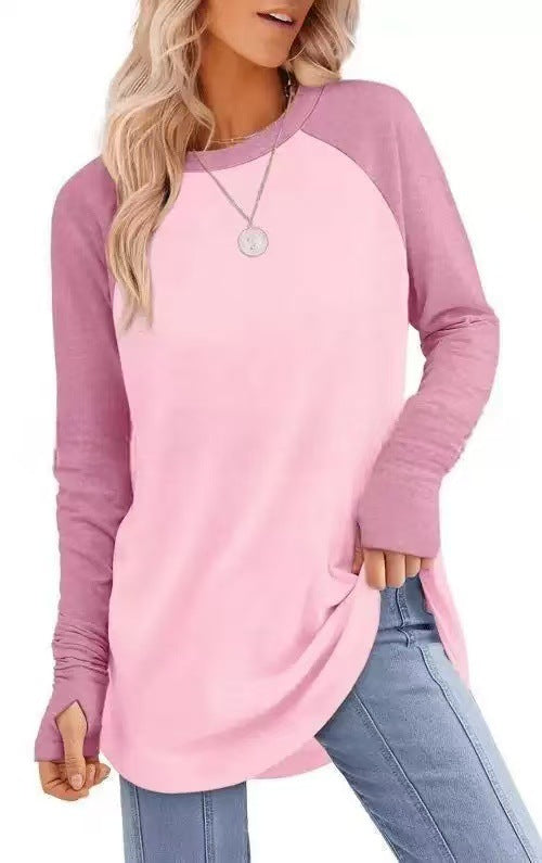 Filippa™ | Haut à manches longues raglan avec ourlet incurvé