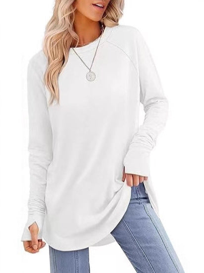 Filippa™ | Haut à manches longues raglan avec ourlet incurvé