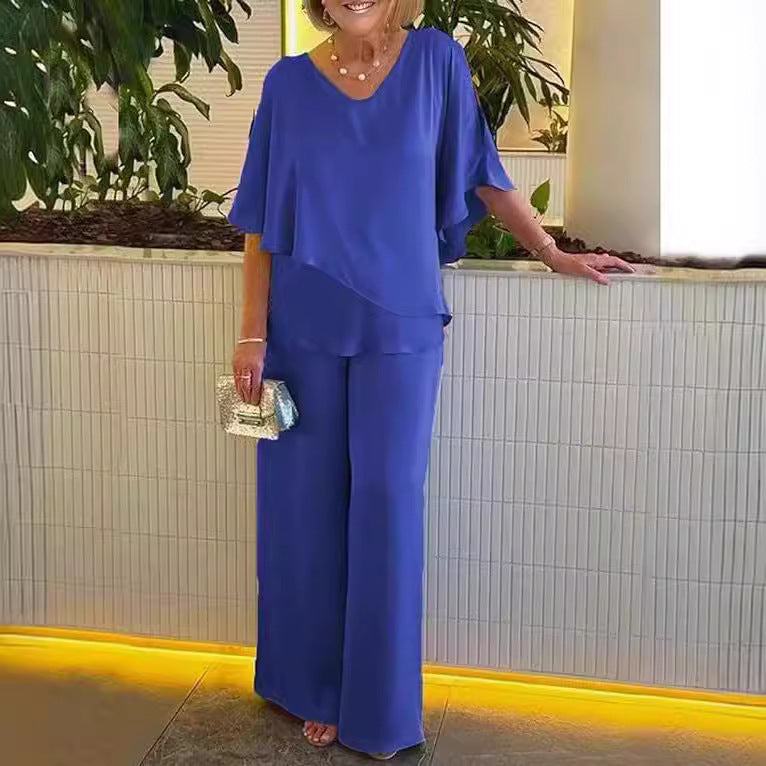 Martha - Ensemble confortable avec jambes larges
