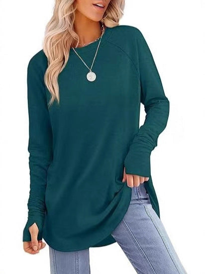 Filippa™ | Haut à manches longues raglan avec ourlet incurvé