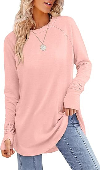 Filippa™ | Haut à manches longues raglan avec ourlet incurvé