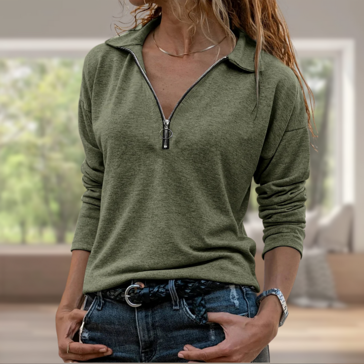 SHEENA | Haut avec détail zippé