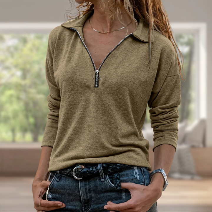 SHEENA | Haut avec détail zippé