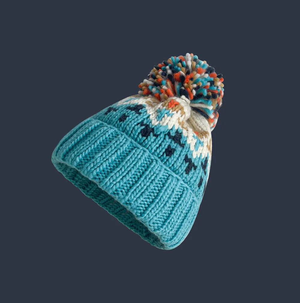 TAMARA™– Bonnet Pompon Flocon de Neige Douillet