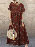 Elira - Vibrant Floral Print Flowing Maxi Dress