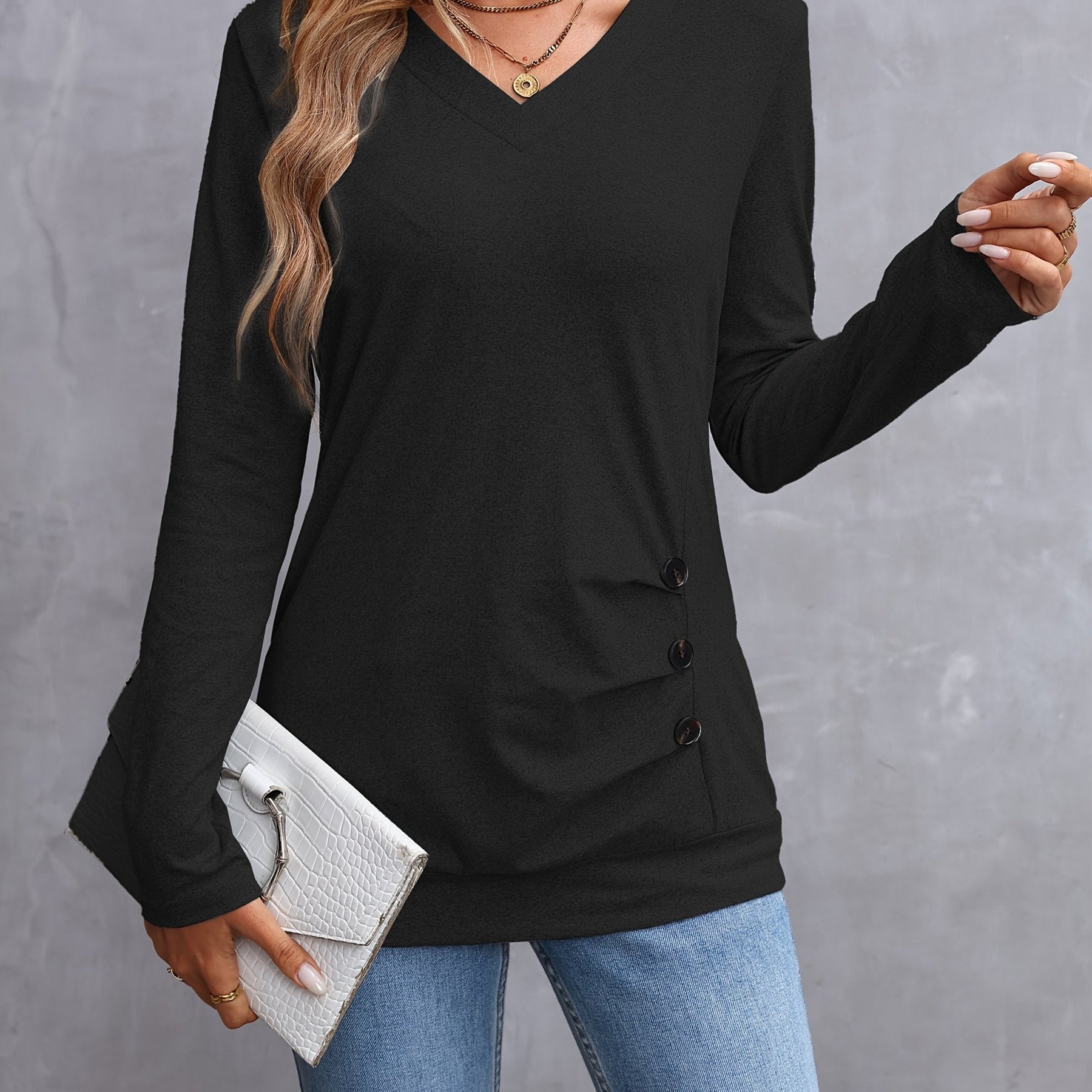 Louisa™ | T-shirt élégant à manches longues