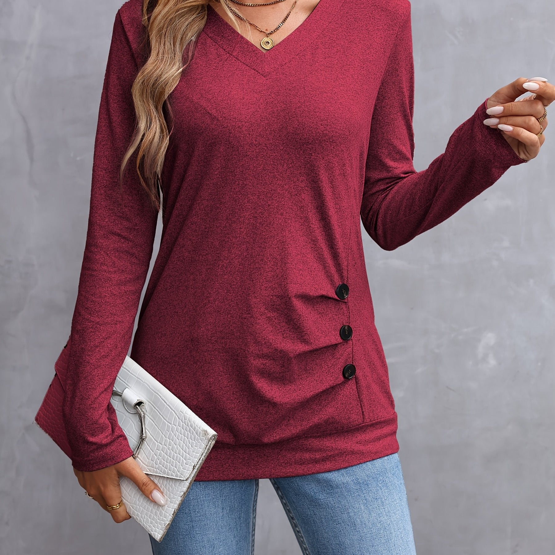 Louisa™ | T-shirt élégant à manches longues