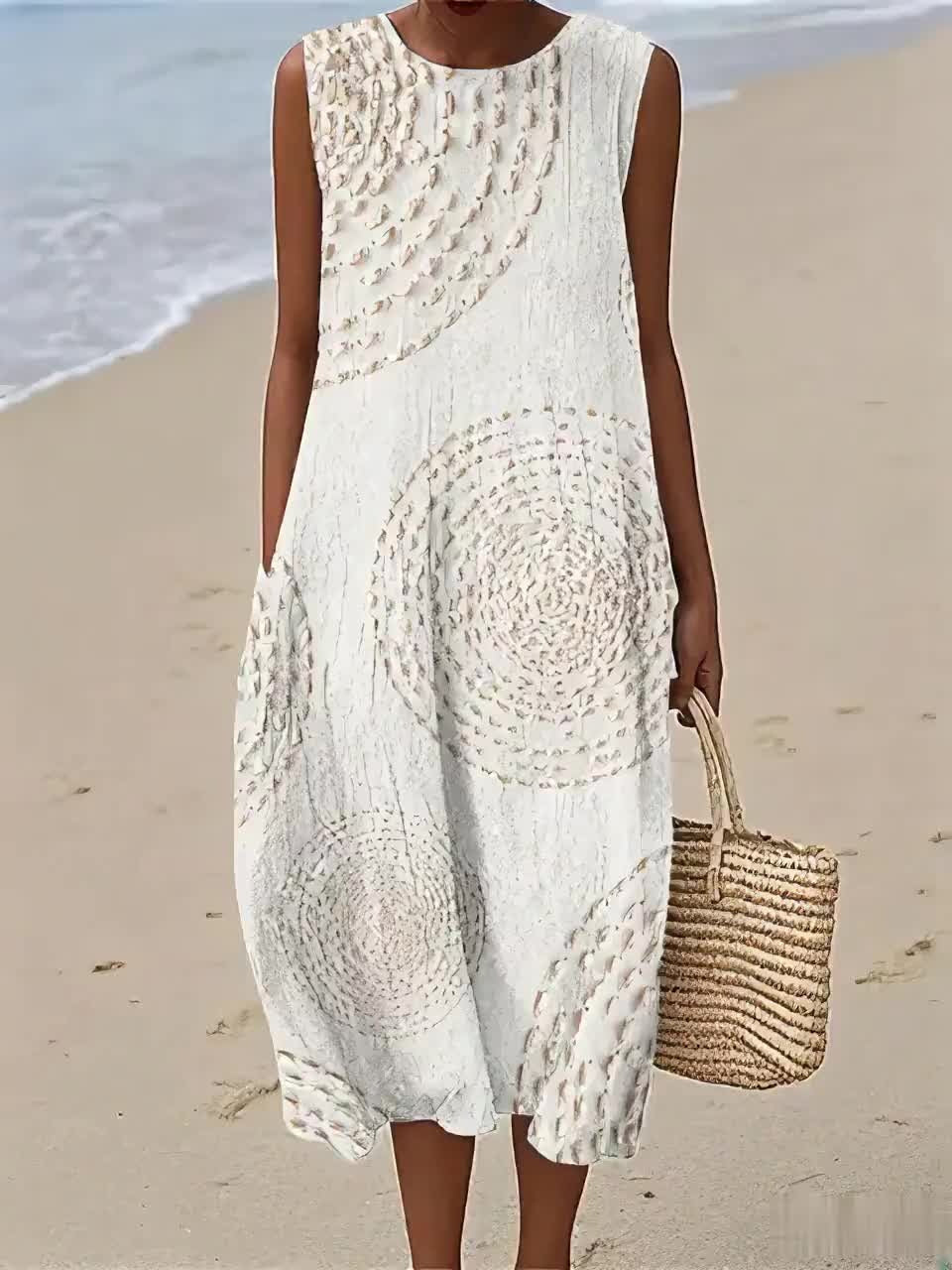 Oplena – Robe sans manches décontractée