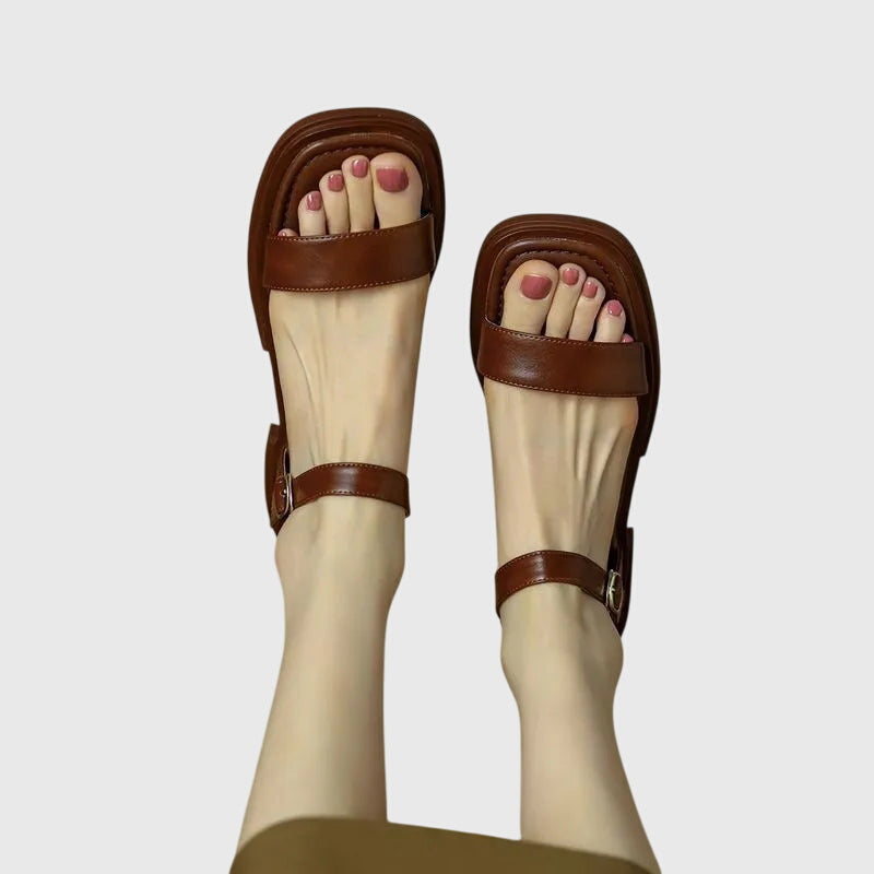 Celestia™ | Sandales en Cuir Orthopédique