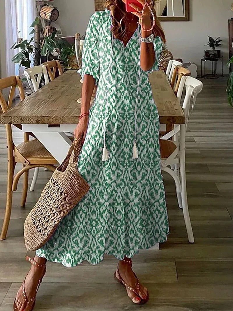 Lana - Figure-Flattering Boho Maxi Dress